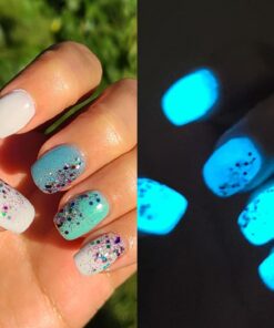 Glow in The Dark Pigment Powder - Neutral and Fluorescent color for Art Painting, Fine Art, Nail Art Paint, and DIY Crafts - Non-Toxic, Long Lasting 10+ Color Options - Neutral Aqua - (12 Grams) 12 Grams 45 71JKfDvUAXL