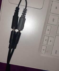 StarTech.com Headset Adapter, Microphone and Headphone Splitter - 3.5mm Male Aux to 3.5mm Female Audio & Mic Combo Jack Y Cable for Laptop / PC (MUYHSMFF) Black Male to Female 43 71JLDz7SdnL