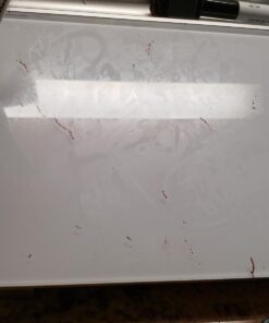 Quartet Glass Dry Erase White Board, Desktop Computer Pad for Notetaking, 18" x 6" Whiteboard, Clean Erase Surface with Storage, 1 Dry Erase Marker, White Surface (GDP186) 35 71JLHRWmiSL