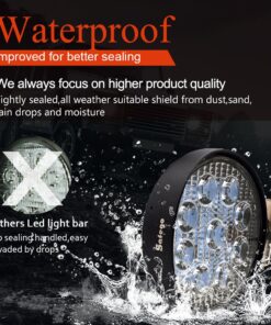 Safego 4inch Round led lights Bar 2Pcs 27w Waterproof Flood Beam Led Pod lights Work Light 12v led lights Off Road Lights Driving Light for Truck Suv Atv Tractor Boat R27W 20 71JLupWLXVL