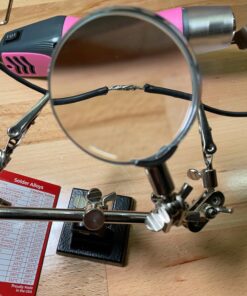Elenco Helping Hands with 2 .5" Magnifying Glass | Work Bench Must Have | Case-Iron Base | Chrome Plated for Long Life | Glass Lens 27 71JMmS4nExL