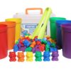 Legato Counting/Sorting Bears; 60 Rainbow Colored Bears, 6 Stacking Cups, Kids Tweezers, Storage Container, and Activity eBook. Quality Educational Toy, Good for STEM and Montessori Programs. 8 71JOMIsbtSL