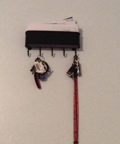 iDesign Twillo Steel Wall Mount Mail and Key Rack - 10.5" x 2.5" x 4.5", Matte Black Size: 10.5" x 2.5" x 4.5" 29 71JPQbaPzaL