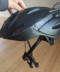 Schwinn Thrasher Adult Bike Helmet, Lightweight Microshell, Men and Women, Dial Fit Adjustment, LED and Non-Lighted Options, Suggested Fit 58-62 Cm Black 48 71JPQujd2BL