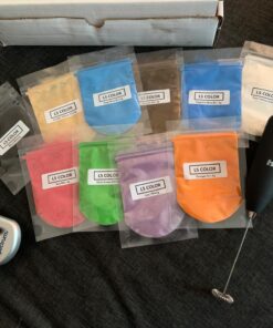 Epoxy Color Pigment-10 Color, with Mini Hand Epoxy Mixer, Mica Powder for Epoxy Resin Dye, Cosmetic Grade Soap Colorant, Natural Slime Coloring with Paint Mixing Tool for Cup Tumbler Turner 10 Selection Kit 53 71JPaGwde9L