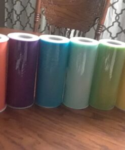 Charmed Rainbow Color Tulle Assortment, 6 inch by 25 Yard Spool (8 Pack) 29 71JRFTGhZvL