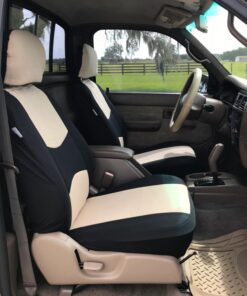 FH Group Car Seat Covers Front Set in Cloth - Car Seat Covers for Low Back Car Seats with Removable Headrest, Universal Fit, Automotive Seat Covers, Washable Car Seat Cover for SUV, Sedan, Van Beige 34 71JRYdRS1QL