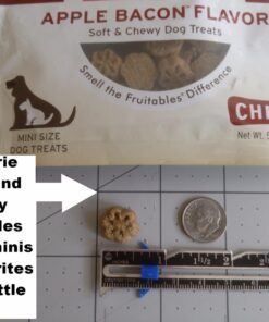 Fruitables Skinny Mini Dog Treats – Healthy Treats for Dogs – Low Calorie Training Treats – Free of Wheat, Corn and Soy – Apple Bacon – 5 Ounces 5 Ounce (Pack of 1) 32 71JS646VIoL