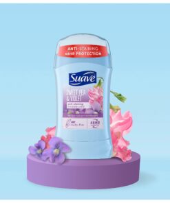 Suave Deodorant Antiperspirant Deodorant Stick 48-hour Odor and Wetness Protection Sweet Pea Violet Deodorant for Women, 2.6 Ounce (Pack of 2) 28 71JTp2C06tS