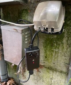 BN-LINK Outdoor 24-Hour Timer with Photocell Light Sensor, Water Resistant Photoelectric Countdown Timer(2, 4, 6 or 8 Hours Mode), Weatherproof, Two (2) Grounded Outlets for Home and Garden, Black Photocell Timer 25 71JVK0xXmwL