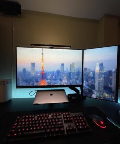 LG 24MP400-B FHD (1920 x 1080) 24 Inch Computer Monitor, IPS, AMD FreeSync, 3-Side Borderless Design, 75Hz, 5ms, Reader Mode, Smart Energy Saving, OnScreen Control, HDMI, D-Sub, Black Tilt 32 71JW4q552ML