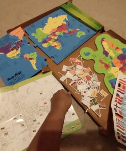 Imagimake Mapology World Map Puzzle - Includes Country Flags & Capitals | Educational Toys for Kids 5-7 | Fun Jigsaw Puzzle for Girls & Boys Toy Age 6-8 | Games for Kids 8-12 for Kids World with Capitals 66 71JX7RjempL