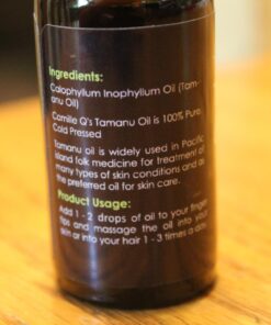 Cammile Q Organic Tamanu Oil - Natural Psoriasis Treatment - Great For Eczema, Acne & Scars - Cold Pressed 52 71JXKkHr5uL