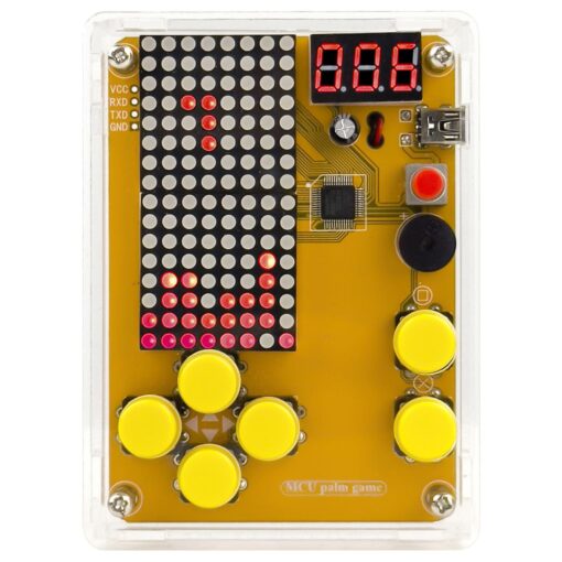 DIY Soldering Project Game Kit Retro Classic Electronic Soldering Kit with 5 Retro Classic Games and Acrylic Case, Idea for STEM High School Family Education Friends by Etoput Yellow