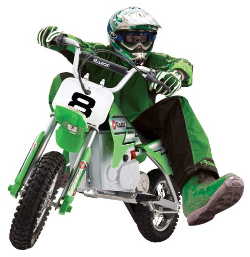 Razor MX400 Dirt Rocket Kids Ride On 24V Electric Toy Motocross Motorcycle Dirt Bike, Speeds up to 14 MPH, Green