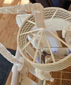 Alternative view of Trend Lab Dove Gray Baby Crib Mobile with Music, Crib Mobile Arm Fits Standard Crib Rails