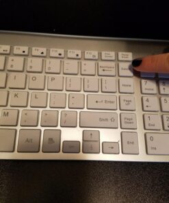 Wireless Keyboard and Mouse,J JOYACCESS USB Slim Wireless Keyboard Mouse with Numeric Keypad Compatible with iMac Mac PC Laptop Tablet Computer Windows -Silver White 44 71JYyaO12FL