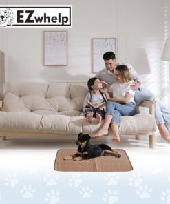 EZwhelp Reusable Dog Pee Pads - Waterproof Training Pads for Dogs - Washable & Sanitary-Rounded Corners-Laminated, Lightweight, Durable - Pet Essentials for Puppy Training and Whelping - 27"x32" 27x32 Inch 21 71JZvpBqC9L