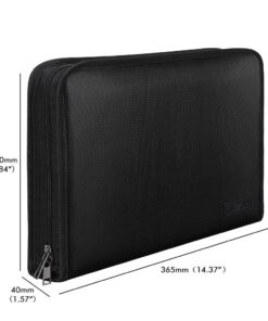 ENGPOW Expanding File Folder Important Document Organizer Fireproof Document Bag-A4 Size, 25 Pockets,Color Labels,Non-Itchy Silicone Coated Portable Filing Organizer Folder(14.3" x 9.8") Black,25 Pockets 13 71Ja607dWqL