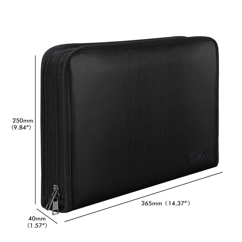 ENGPOW Expanding File Folder Important Document Organizer Fireproof Document Bag-A4 Size, 25 Pockets,Color Labels,Non-Itchy Silicone Coated Portable Filing Organizer Folder(14.3" x 9.8") Black,25 Pockets 6 ENGPOW Expanding File Folder Important Document Organizer Fireproof Document Bag-A4 Size, 25 Pockets,Color Labels,Non-Itchy Silicone Coated Portable Filing Organizer Folder(14.3" x 9.8") Black,25 Pockets - Image 6