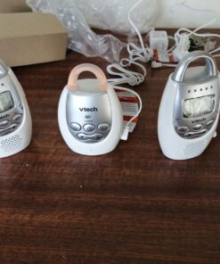VTech DM221-2 Audio Baby Monitor with up to 1,000 ft of Range, Vibrating Sound-Alert, Talk Back Intercom, Night Light Loop & Two Parent Units, White 47 71Ja9TsUDZL 1