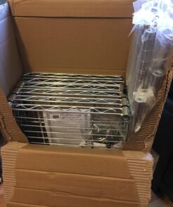 Seville Classics Closet Garment Organizer with Metal Hanging Rod Wardrobe Storage System, w/ Steel Shelves for Clothes, Shirts, Jackets, Coats, Blankets, Shoes, Steel, Expandable Rack 61 71JajRE0zSL