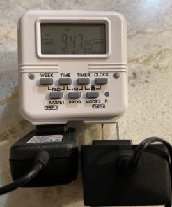 BN-LINK Digital Timer Outlet 24-Hour Programmable Digital Outlet Timer with 2 Independent Outlets 3-Prong Mini Indoor Easy Set Stackable Plug-in for Lights Lamps Fans Accurate 8A/1000W 1/3HP 3 prong 57 71JayX75y5L