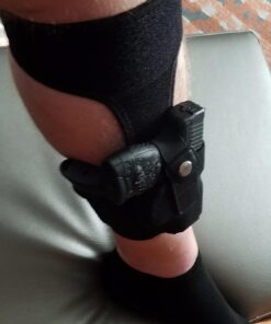 CONCEALED CARRIER (TM) Ankle Holster for Concealed Carry Pistol | Universal Leg Carry Gun Holster with Magazine Pouch for Glock 42, 43, 36, 26, S&W Bodyguard .380, 38, Ruger LCP, LC9, Sig Sauer 49 71JbWLK2WL