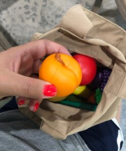 Learning Resources Fresh Picked Fruit And Veggie Tote, 17 Piece, Age 18 months+, Multicolor,8 L x 9 W in One Size 44 71JbklFr0ZL