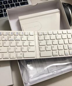 IKOS Folding Bluetooth Wireless Keyboard Slim Pocket Portable Travel Foldable Full Size Keyboard with Stand Holder for iPhone6-13 Max iPad Mini/Pro/Air, iOS Android Windows Laptop Smartphone/Tablet 52 71Jc1tsND6L