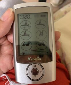 KEDSUM Dual Channel Rechargeable Tens Unit, 24 Modes Tens Unit Muscle Stimulator for Pain Relief Therapy, Electronic Pulse Massager Muscle Massager with 16 Pcs Electrode Pads 46 71Jd0LnbNL