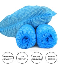 Cleaing Disposable Boot & Shoe Covers Non Slip 100 Pack (50 pairs) for Indoors Fit Shoe Sizes Women's 7 to Men's 12 Large / 50 Pairs 27 71JeG3ItmoL