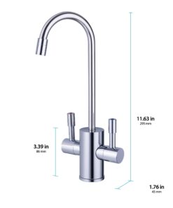 Ready Hot 41-RH-200-F560-CH Instant Hot Water Dispenser System, 2.5 Quarts, Manual Dial Dual Lever Hot and Cold Water Faucet Polished Chrome Manual Hot & Cold 21 71JeKpkDqJL