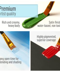 FolkArt PROMO830 Multi Satin Finish Acrylic Craft Paint Set Designed for Beginners and Artists, Non-Toxic Formula That Works on All Surfaces, 2 oz, 2 Fl Oz (Pack of 12), 12 Colors May Vary, 24 44 71JftjqyFnL