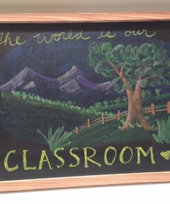 The Board Dudes 17" x 23" Chalk Board with Oak Wood Style Frame 63 71Jgr5gBuYL