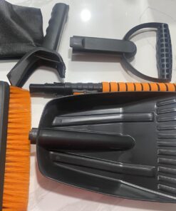 5in1 Car Snow Ice Scraper and Brush for Car SUV Trucks, 1x Ice Snow Shovel, 1x Heavy Duty 42" Extendable Snow Cleaning Brush Squeegee Broom, 1x Scratch Ice Snow Scraper Remover for Car Windshield 42" With Shovel 55 71Jh0bxovBL