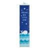 Whale on Ocean Blue Children's Canvas Growth Chart with Stickers