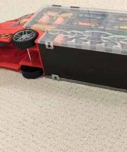 Amazon Basics Toy Car Carrier Truck With Storage For Kids Ages 3 and Up, 6-Pieces Diecast Vehicles & 16 Accessories, Multicolor, Medium 56 71JhhRUXjAL