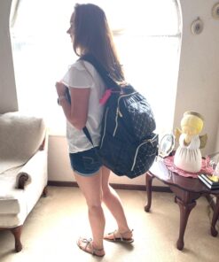 Bamomby Diaper Bag, Diaper Bag Backpack for Baby Boys Girls, Multifunction Large Rucksack Diaper Bags with Changing Pads, Waterproof Travel Back Pack Knapsack for Dad & Mom -Stylish Black 71 71Jhp5ETcXL 1