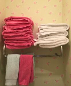 Organize It All Wall Bath Towel Bar in Chrome mounted shelf, 26" W x 11.25" L x 7.5" H 26"W x 11.25"L x 7.5"H 31 71Ji0IxBuiL