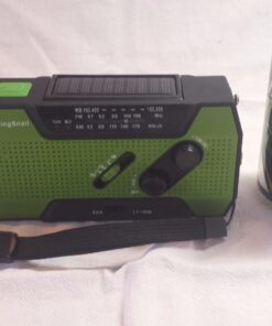 Emergency Crank Weather Radio, AM/FM/NOAA Hand Crank Portable Solar Radio with SOS Alarm, Battery Operated, LED Flashlight & Reading Lamping, 2000mAh Power Bank for Emergency Phone Charge Green 46 71JiWAsP3L 2