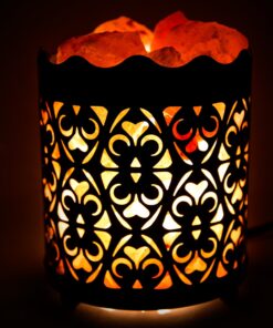 CRYSTAL DECOR Himalayan Pink Salt Lamp Basket & Dimmer Cord Bulb Flanigan1 23 71JjQ3VTML