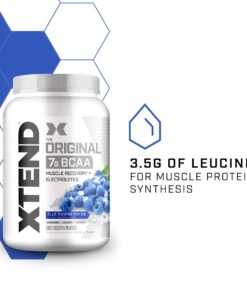 XTEND Original BCAA Powder Blue Raspberry Ice | Sugar Free Post Workout Muscle Recovery Drink with Amino Acids | 7g BCAAs for Men & Women | 90 Servings 90 Servings (Pack of 1) 16 71Jjz88parL 2