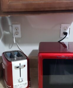 Nostalgia New and Improved Wide 2-Slice Toaster Perfect For Bread, English Muffins, Bagels, 5 Browning Levels, With Crumb Tray & Cord Storage, Retro Red 30 71JkVVUo47L