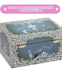 Jewelkeeper Girl's Musical Jewelry Storage Box with Twirling Fairy Blue and White Star Design, Swan Lake Tune 19 71Jm7VLrmcL