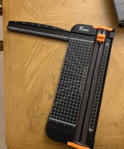 Firbon A4 Paper Cutter 12 Inch Titanium Paper Trimmer Scrapbooking Tool with Automatic Security Safeguard and Side Ruler for Craft Paper, Coupon, Label and Cardstock (Black) 1-black 44 71JmrmJqXuL