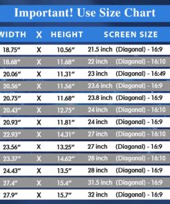 PYS 27 Inch Privacy Screen for 16:9 Widescreen Computer Monitor - Easy Removable Screen Filter Shield - Anti Glare & Blue Light - Anti Scratch Protector Film for Data Security 27 Inch Diagonal (16:9) 11 71Jn6fL30PL