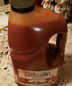 Cattlemen's Louisiana Hot & Spicy BBQ Sauce, 1 gal - One Gallon Container of Spicy Barbeque Sauce Made with Ripe Tomatoes, Best on Shrimp, Chicken Tacos, Meatballs and More 31 71JnseUq85L