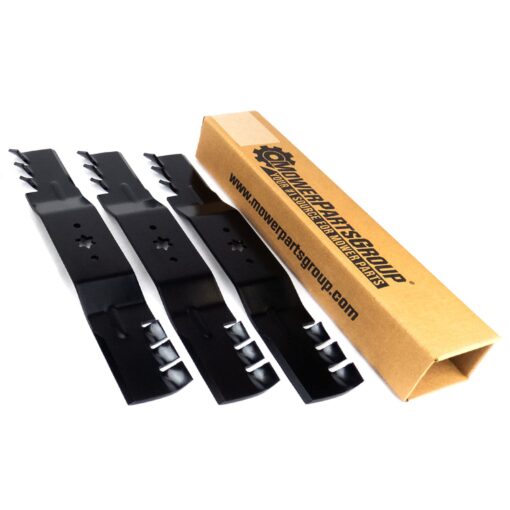 Set Of 3, Heavy Duty Mulching Blades Replace MTD, Cub Cadet 742-0677, 942-0677, 742-0677A, 942-0677A, 742-0677B, 942-0677B 1