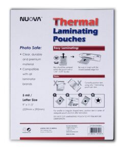 Nuova 100-Pack, 5 Mil Thermal Laminating Pouches 9 x 11.5 Inches, Letter Size, LP105H 5-mil 5 71Joqv5ETxL